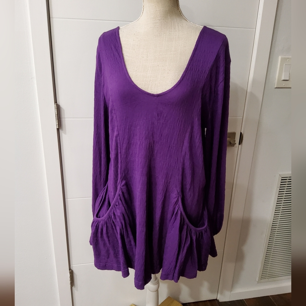 Free People Beach Purple Bayside Mini Dress Size M